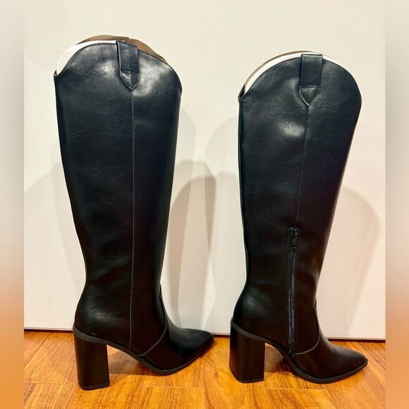 The Drop Women's Cassandra Knee-high Western Boot Overknee, NWT - Picture 3 of 5